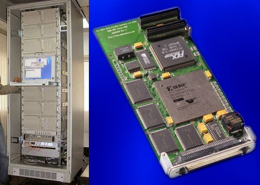 Слева на фото: 16-ти процессорный кластер. Справа: мозг Гидры