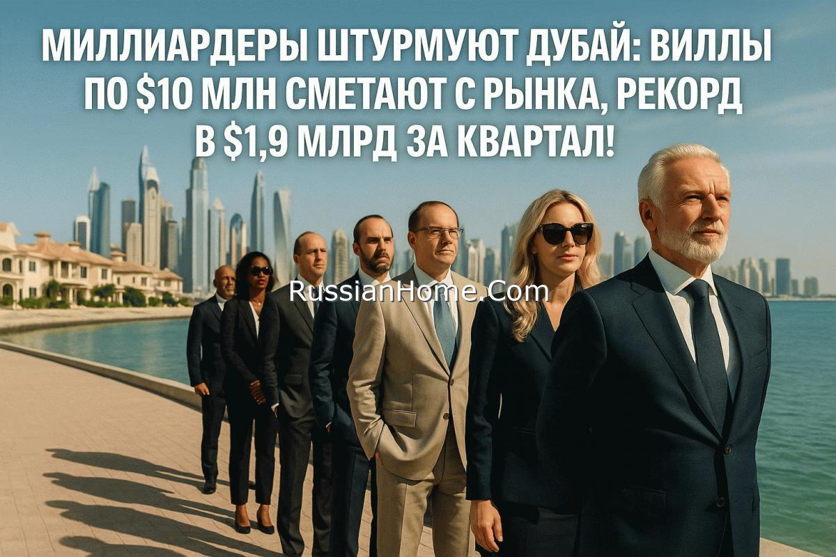 Миллиардеры штурмуют Дубай: виллы по $10 млн сметают с рынка, рекорд в $1,9 млрд за квартал!