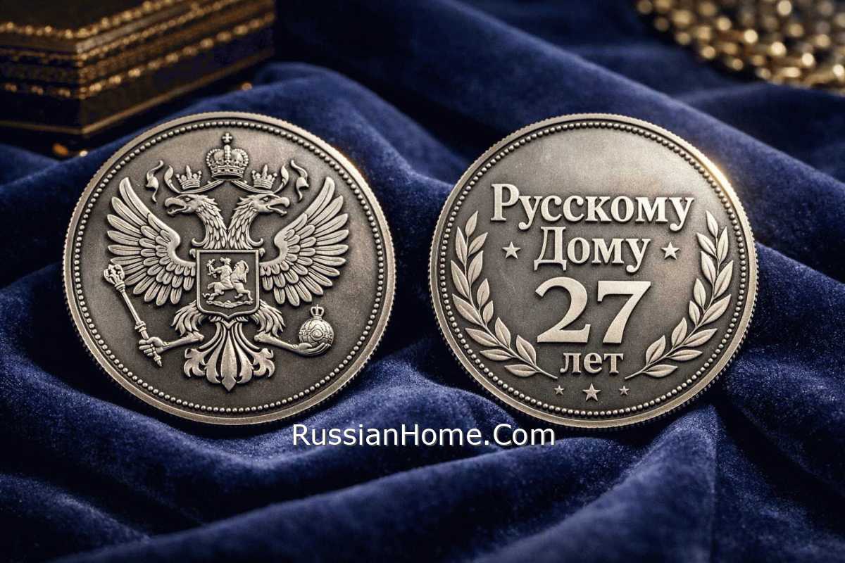 Монета к 27-летию Русского Дома